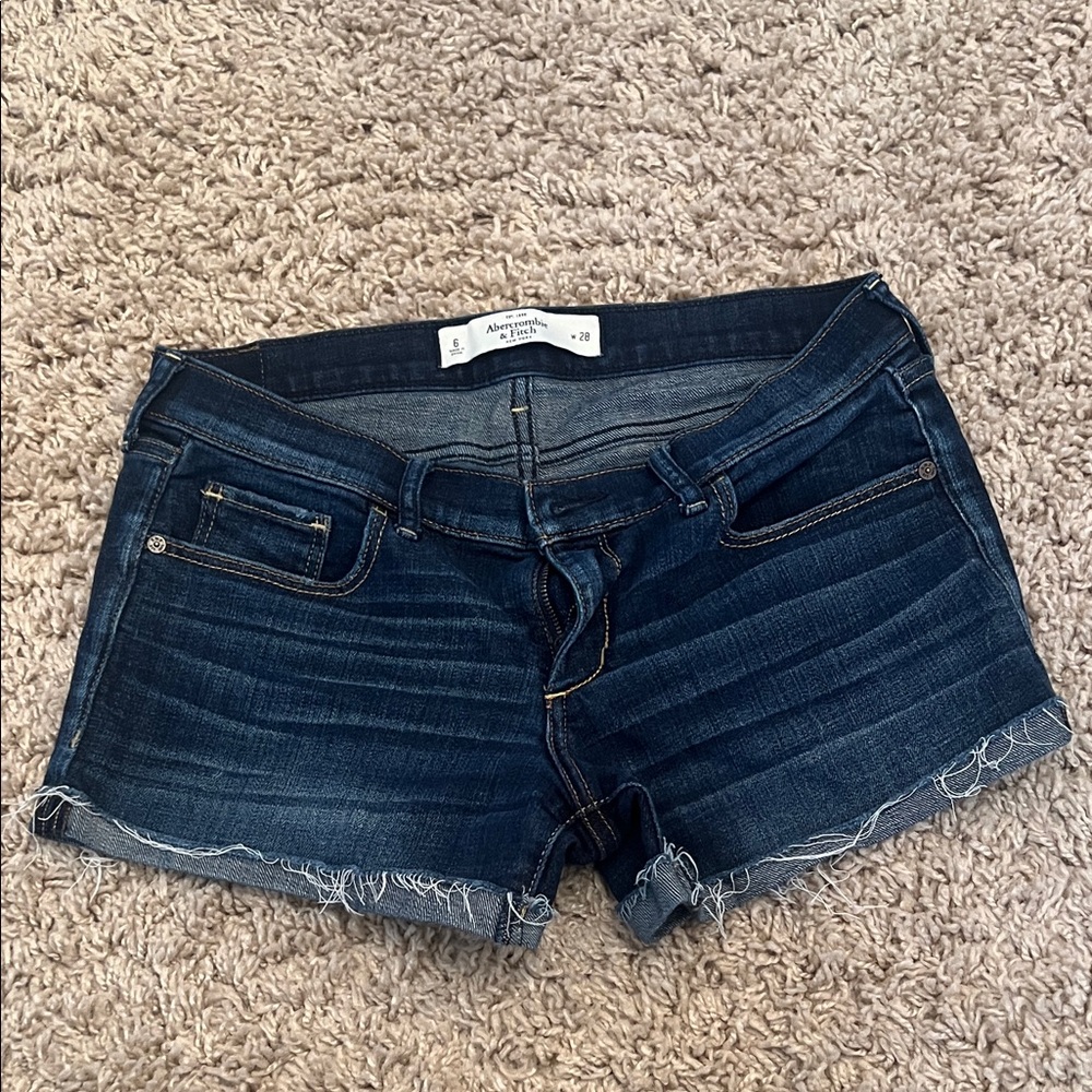 Abercrombie and Fitch Women's Blue Denim shorts